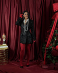 Jacket Dress Paillettes Nero