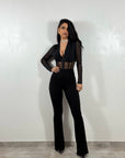 Pantaloni Zampa Modellanti Nero