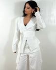 Blazer Consuelo Righe Bianco