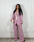 Tailleur Office Gessato Rosa