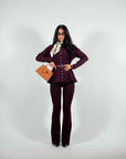 Pantaloni Zampa Modellanti Vino