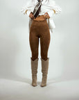 Leggings Scamosciato Camel