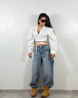 Camicia Crop Incrociatina