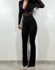 Pantaloni Zampa Modellanti Nero