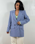 Giacca Oversize Celeste