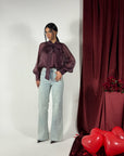 Jeans Wide Leg Clear