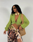 Camicia Crop 100% Lino