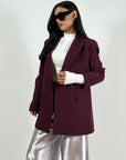 Giacca Oversize Bordeaux