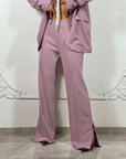 Tailleur Office Gessato Rosa