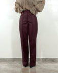 Pantaloni Dritti Ecopelle