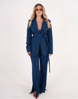 Tailleur Office Gessato Blu