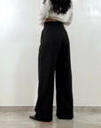 Pantalone con Pinces Nero