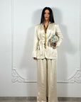 Tailleur in Raso Champagne