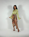 Camicia Organza Manica Ventaglio