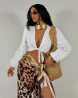 Camicia Crop 100% Lino