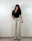 Jeans Wide Leg Sabbiato