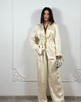 Tailleur in Raso Champagne
