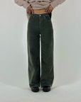 Pantalone Velluto Verde Bosco