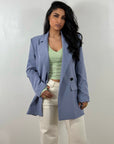 Giacca Oversize Celeste