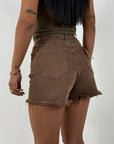 Shorts Denim Marrone