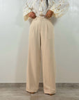 Pantalone Piegone Beige