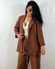 Tailleur Casual Marrone