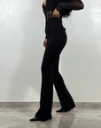 Pantaloni Zampa Modellanti Nero