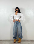 Camicia Crop Incrociatina
