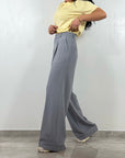 Pantalone Piegone Grigio Chiaro
