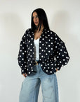 Jacket Balloon Pois Nero