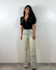 Jeans Wide Leg Sabbiato