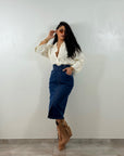 Gonna in Denim Longuette