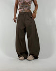 Pantalone Balloon Marrone