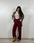 Pantalone Palazzo Bordeaux