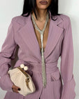 Tailleur Office Gessato Rosa