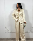 Tailleur in Raso Champagne