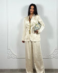 Tailleur in Raso Champagne
