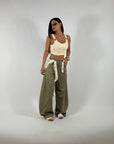Pantalone Balloon Verde Oliva
