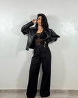 Pantalone Piegone Nero
