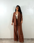Tailleur Casual Marrone