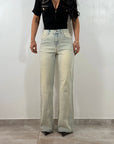 Jeans Wide Leg Sabbiato