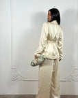 Tailleur in Raso Champagne