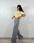 Pantalone Piegone Grigio Chiaro