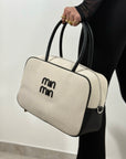 Borsa Canvas Miu Nera