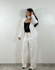 Blazer Consuelo Righe Bianco