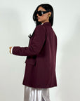 Giacca Oversize Bordeaux