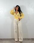 Jeans Wide Panna