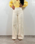Jeans Wide Panna