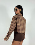 Camicia Cropped Quadretti