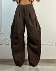 Pantalone Balloon Marrone